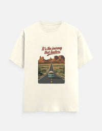 Unisex "It's the Journey That Matters" Graphic Printed Regular Fit T-Shirt