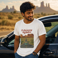 Unisex "It's the Journey That Matters" Graphic Printed Regular Fit T-Shirt
