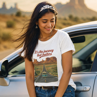 Unisex "It's the Journey That Matters" Graphic Printed Regular Fit T-Shirt