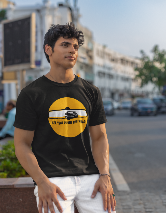 Unisex "See You Down the Road" Graphic Printed Regular Fit T-Shirt
