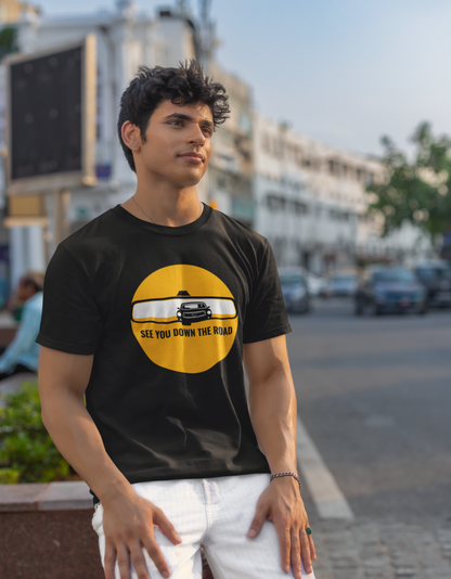 Unisex "See You Down the Road" Graphic Printed Regular Fit T-Shirt
