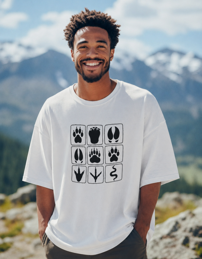 Leave Your Footprints Unisex Oversized Classic T-Shirt