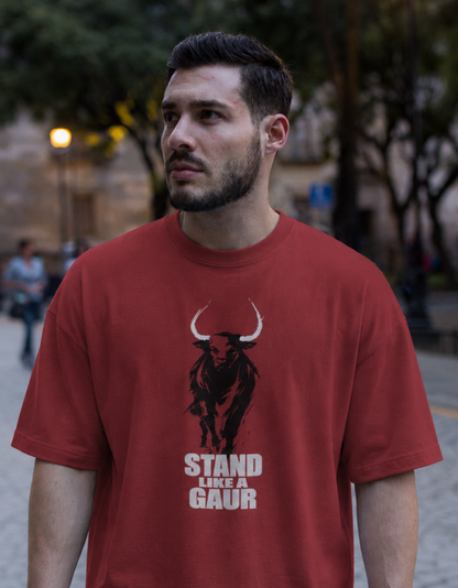 Stand Lika A Gaur Unisex Oversized Classic T-Shirt