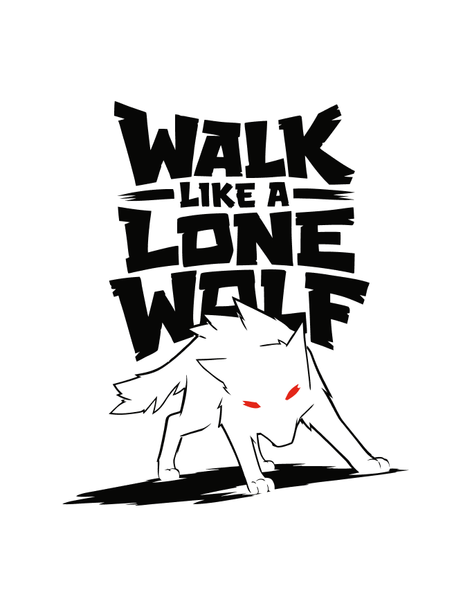 Walk Like a Lone Wolf Unisex Oversized T-Shirt