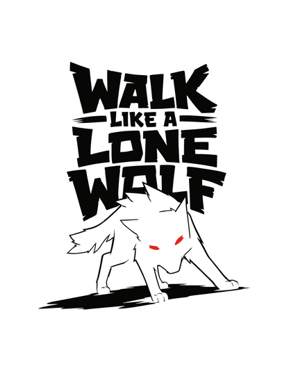 Walk Like a Lone Wolf Unisex Oversized T-Shirt