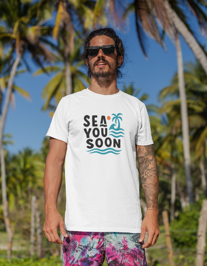 Unisex "Sea You Soon" Graphic Printed Regular Fit T-Shirt