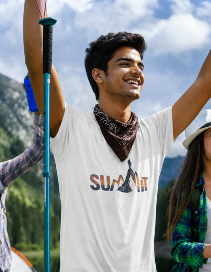 Unisex "Summit" Graphic Printed Regular Fit T-Shirt