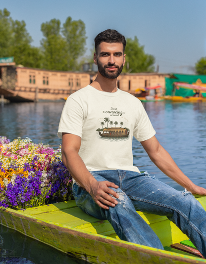 Unisex "Just Canoeing Around" Graphic Printed Regular Fit T-Shirt - Kerala Edition