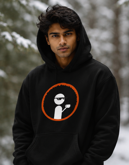 Unisex NOIN Logo Black Pillover Hoodie