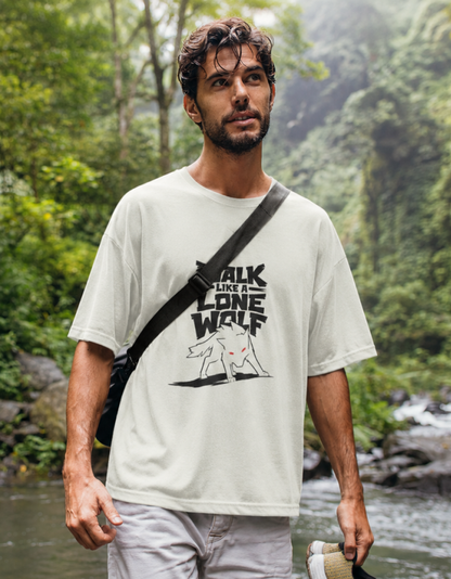 Walk Like a Lone Wolf Unisex Oversized T-Shirt