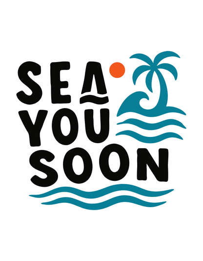 Unisex "Sea You Soon" Graphic Printed Regular Fit T-Shirt