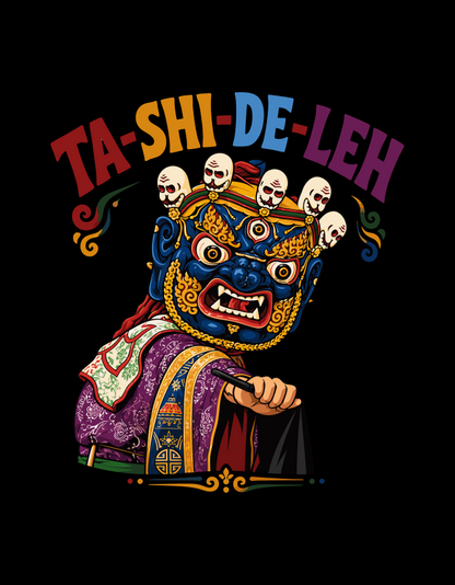Unisex "Ta-Shi-De-Leh" Graphic Printed Regular Fit T-Shirt - Ladakh Edition