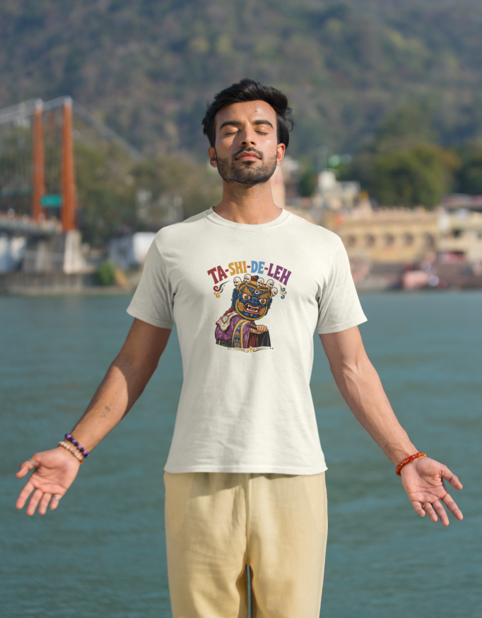 Unisex "Ta-Shi-De-Leh" Graphic Printed Regular Fit T-Shirt - Ladakh Edition