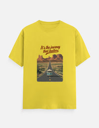 Unisex "It's the Journey That Matters" Graphic Printed Regular Fit T-Shirt